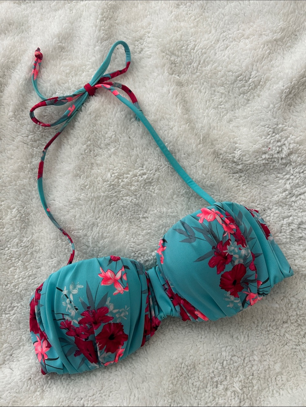 H&M Floral Bandeau Swim Top